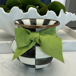 MacKenzie-Childs Courtly Check Enamel Vase